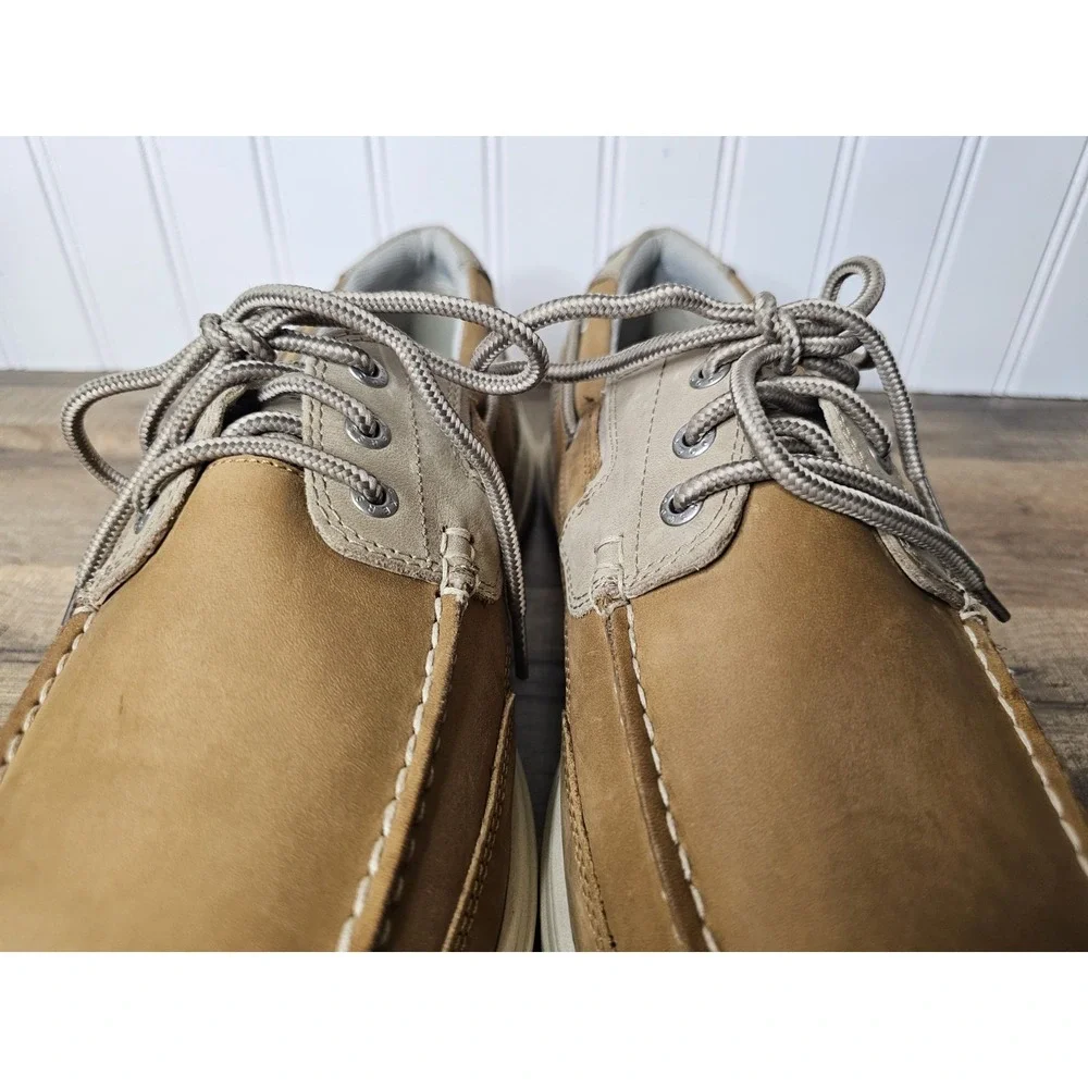 Dockers Men's Beacon Tan/Taupe Leather Casual Classic Boat Shoe 11 Wide
